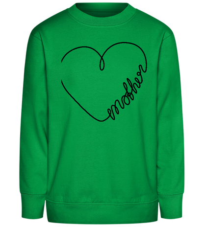 Heart Mother Design - Comfort Kids Sweater_MEADOW GREEN_front