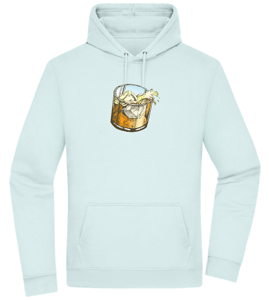 Whiskey Glass Design - Premium Essential Unisex Hoodie_ARCTIC BLUE_front