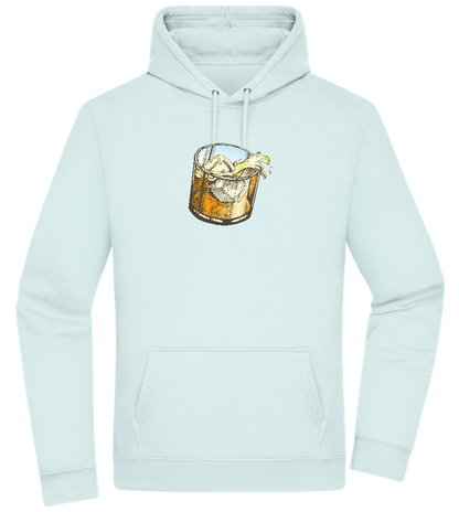 Whiskey Glass Design - Premium Essential Unisex Hoodie_ARCTIC BLUE_front