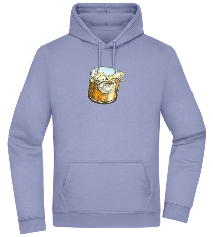 Whiskey Glass Design - Premium Essential Unisex Hoodie_BLUE_front