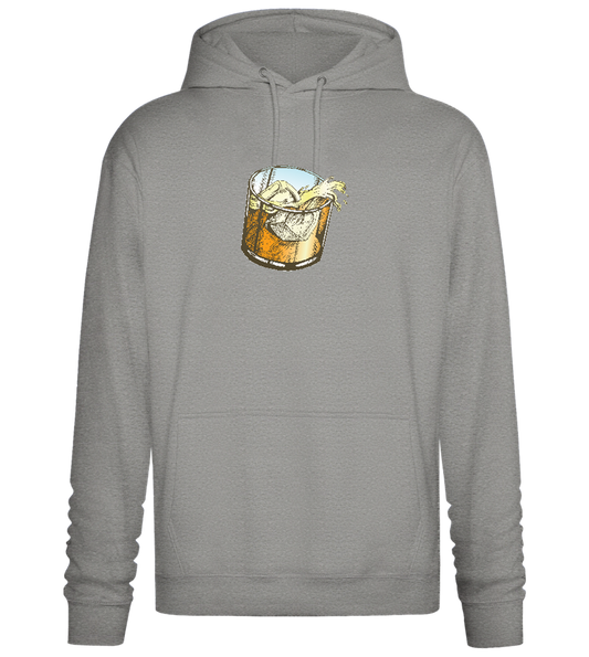 Whiskey Glass Design - Premium Essential Unisex Hoodie_ORION GREY II_front