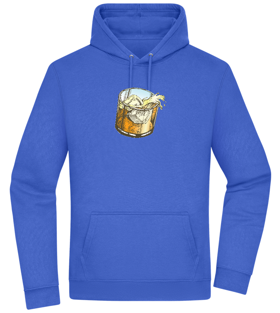 Whiskey Glass Design - Premium Essential Unisex Hoodie_ROYAL_front