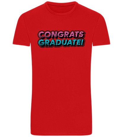 Congrats Graduate Design - Basic Unisex T-Shirt_RED_front