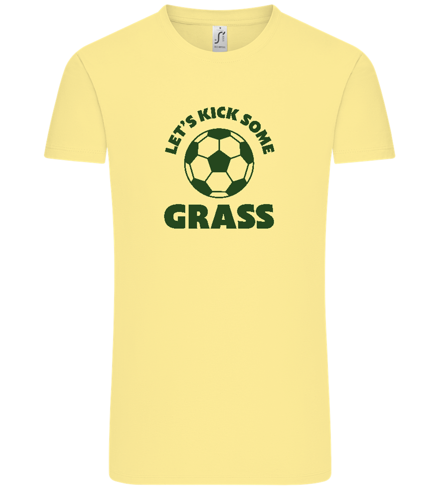 Let's Kick Some Grass Design - Comfort Unisex T-Shirt_AMARELO CLARO_front