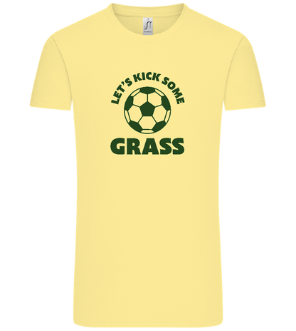 Let's Kick Some Grass Design - Comfort Unisex T-Shirt_AMARELO CLARO_front