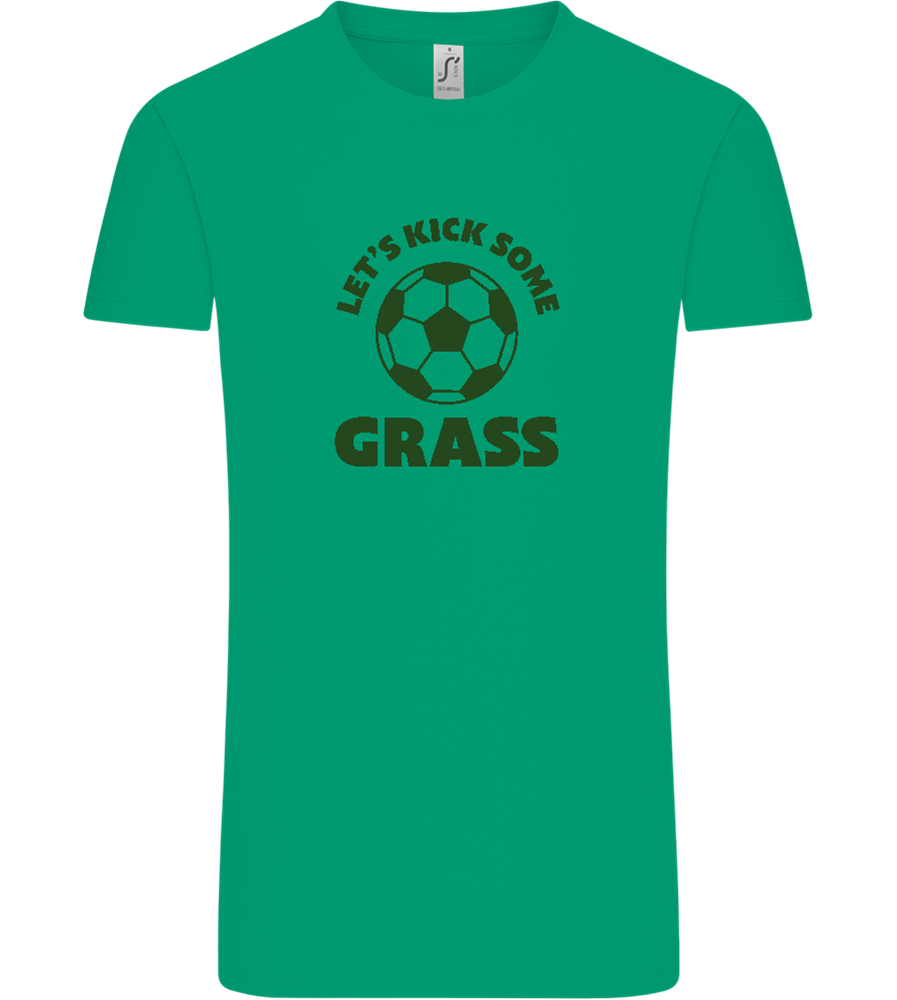 Let's Kick Some Grass Design - Comfort Unisex T-Shirt_SPRING GREEN_front
