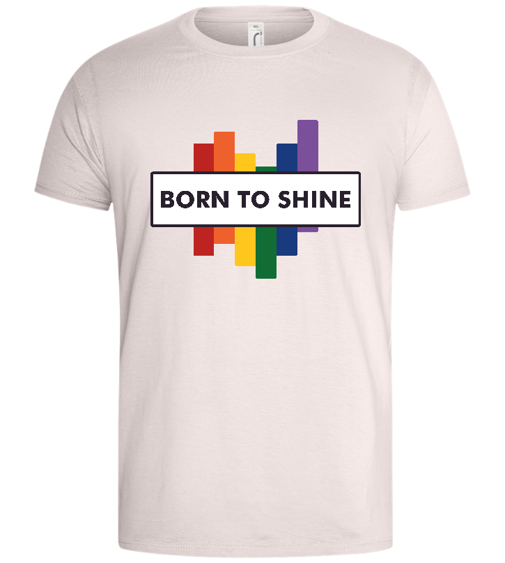 Born To Shine Rainbow Design - Basic men's t-shirt_LIGHT PINK_front