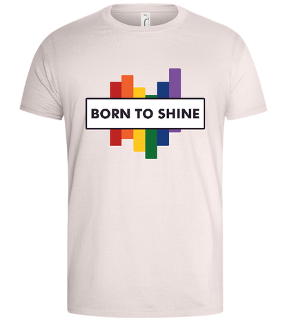 Born To Shine Rainbow Design - Basic men's t-shirt_LIGHT PINK_front