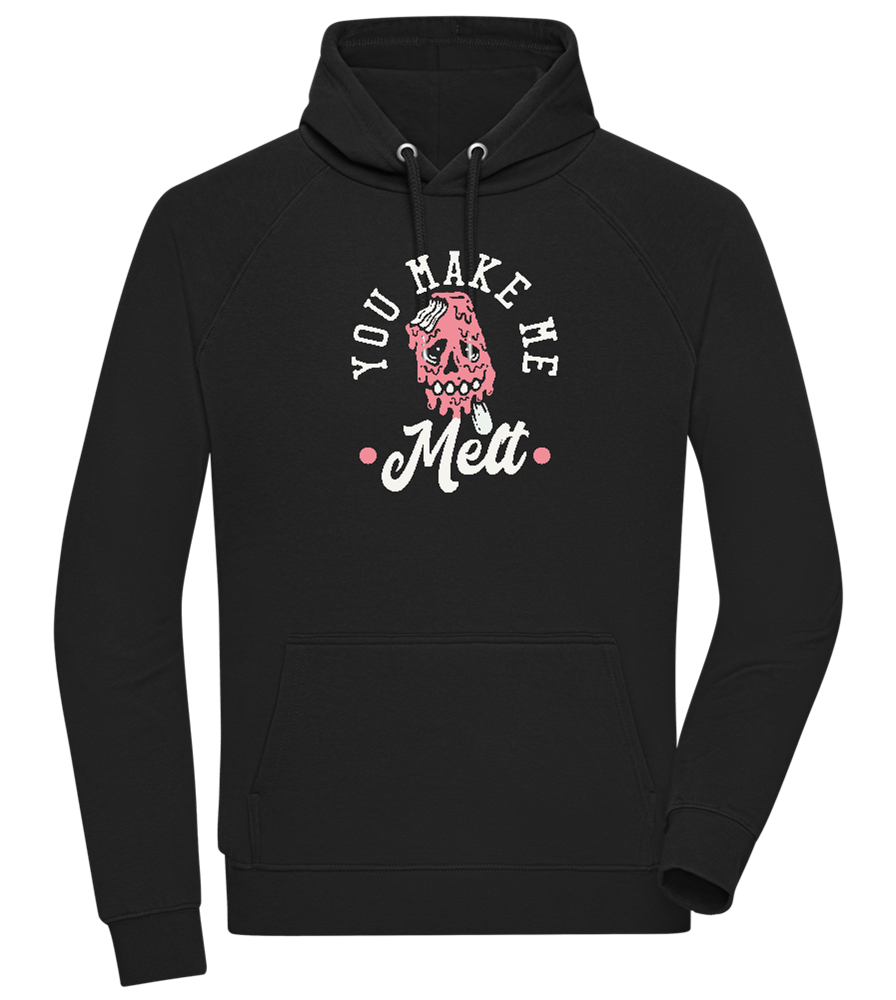 You Make Me Melt Ice Cream Design - Comfort unisex hoodie_BLACK_front