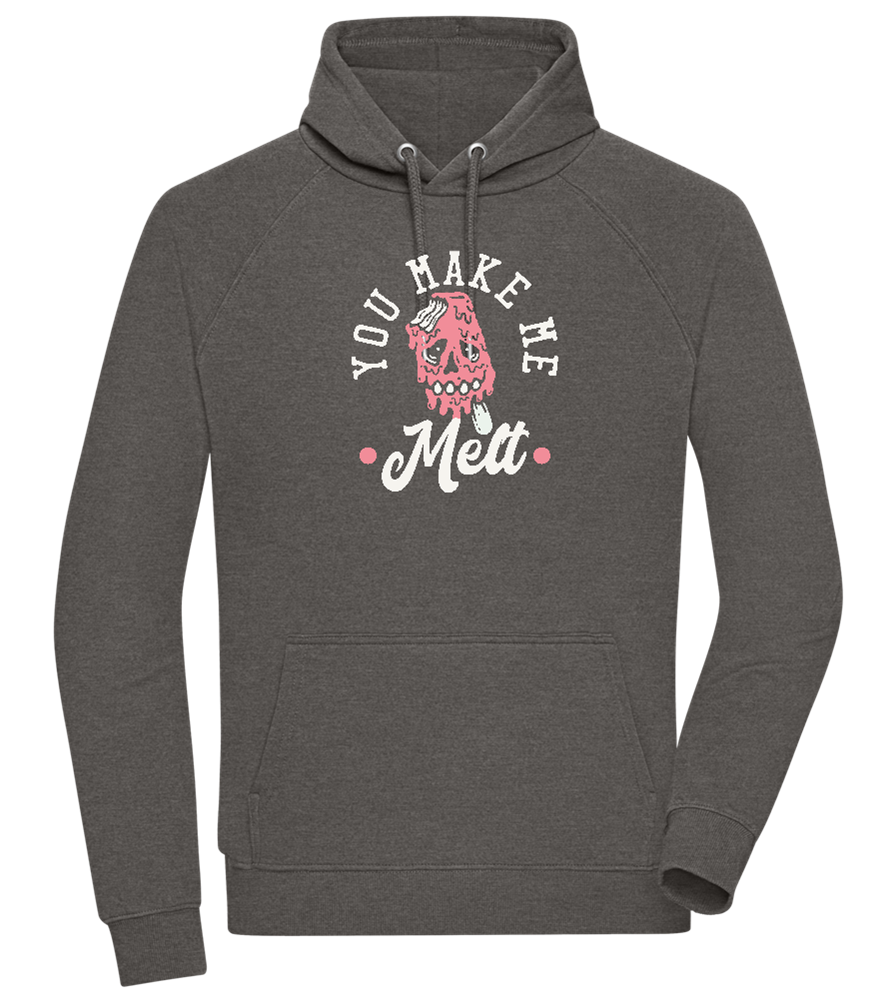 You Make Me Melt Ice Cream Design - Comfort unisex hoodie_CHARCOAL CHIN_front