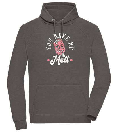 You Make Me Melt Ice Cream Design - Comfort unisex hoodie_CHARCOAL CHIN_front