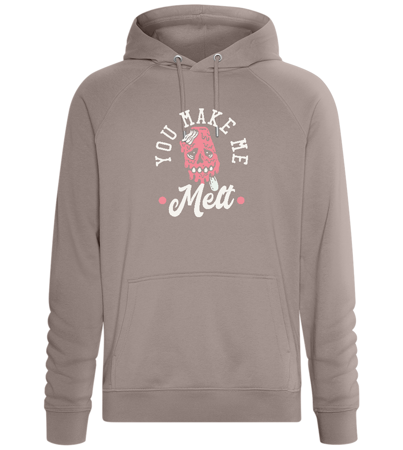 You Make Me Melt Ice Cream Design - Comfort unisex hoodie_CHARCOAL CHIN_front