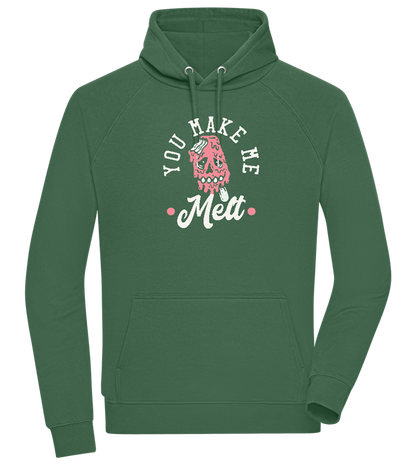 You Make Me Melt Ice Cream Design - Comfort unisex hoodie_GREEN BOTTLE_front