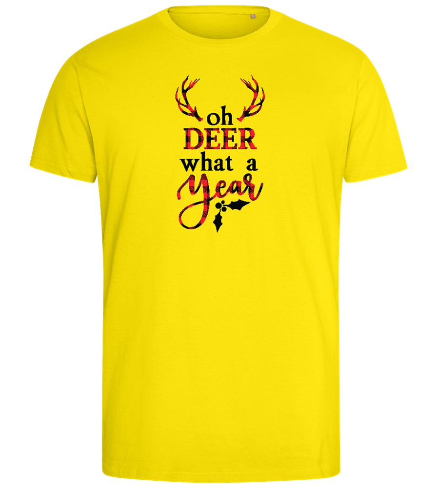 What A Year Design - Comfort men's fitted t-shirt_YELLOW_front