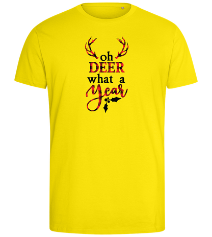 What A Year Design - Comfort men's fitted t-shirt_YELLOW_front