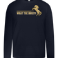 What The Buck Design - Premium kids long sleeve t-shirt_FRENCH NAVY_front