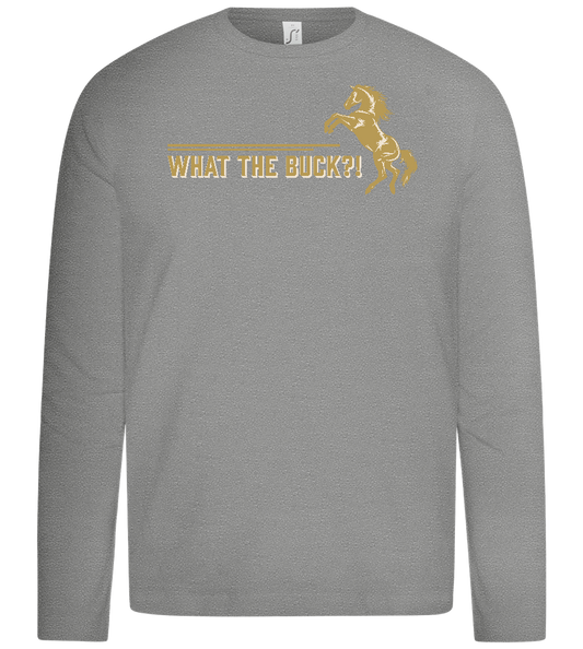 What The Buck Design - Premium kids long sleeve t-shirt_ORION GREY_front