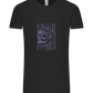 Neon Lines Skull Design - Comfort Unisex T-Shirt_DEEP BLACK_front