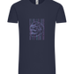 Neon Lines Skull Design - Comfort Unisex T-Shirt_FRENCH NAVY_front