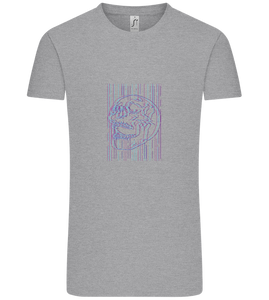 Neon Lines Skull Design - Comfort Unisex T-Shirt