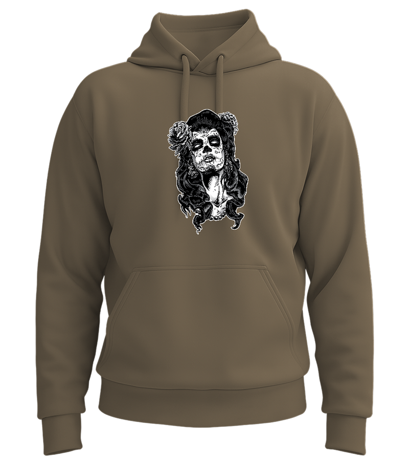 Skull Queen Design - Premium Essential Unisex Hoodie_ARMY_front