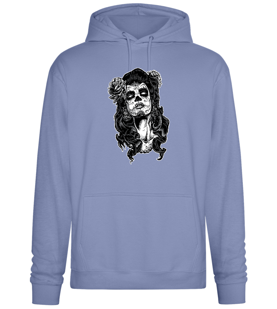 Skull Queen Design - Premium Essential Unisex Hoodie_BLUE_front