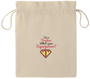 Im a Teacher Design - Essential medium drawcord gift bag