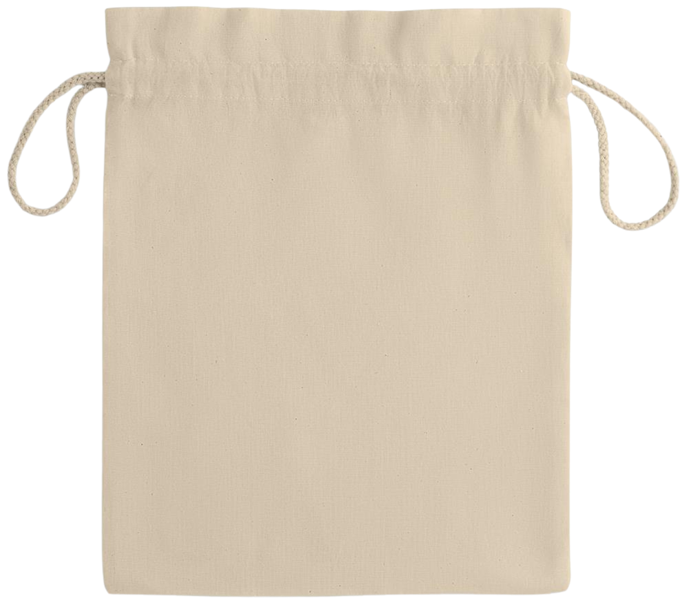 Im a Teacher Design - Essential medium drawcord gift bag_BEIGE_back