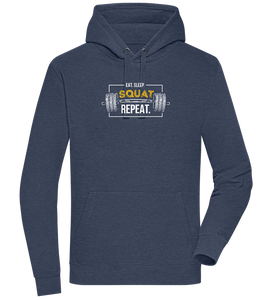 Eat. Sleep. Squat. Repeat. Design - Premium unisex hoodie