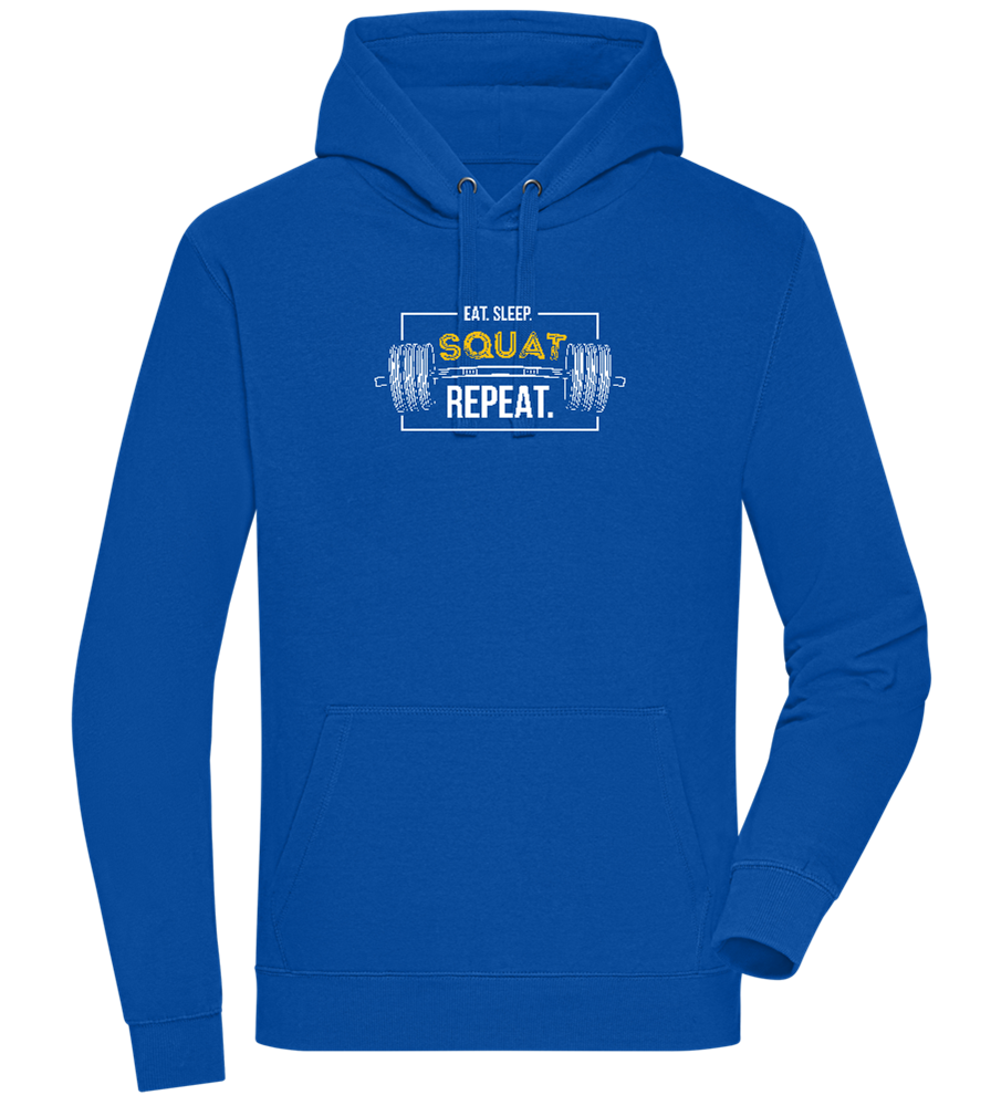 Eat. Sleep. Squat. Repeat. Design - Premium unisex hoodie_ROYAL_front