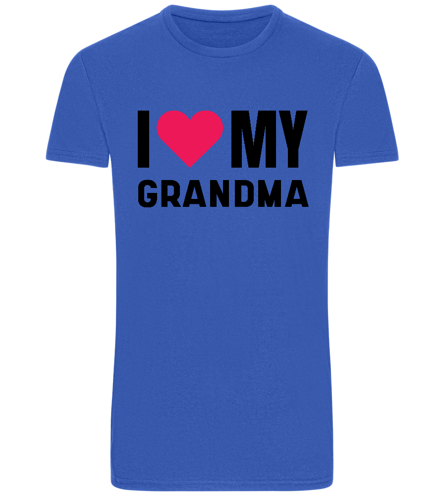 I Love My Grandma Design - Basic Unisex T-Shirt_ROYAL_front