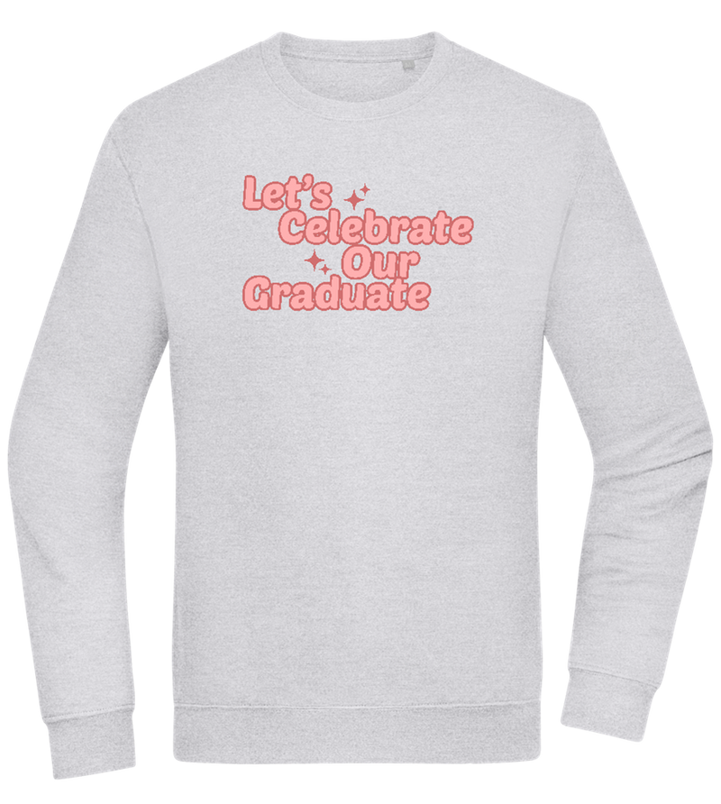 Let's Celebrate Our Graduate Design - Comfort Essential Unisex Sweater_ORION GREY II_front