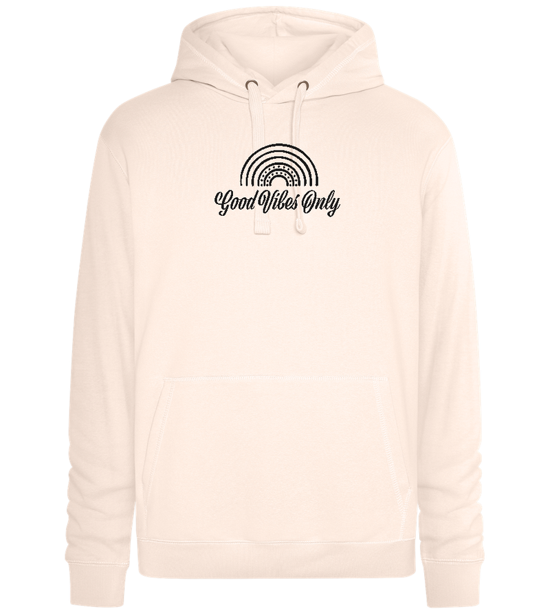 Good Vibes Only Rainbow Design - Premium unisex hoodie_LIGHT PEACH ROSE_front