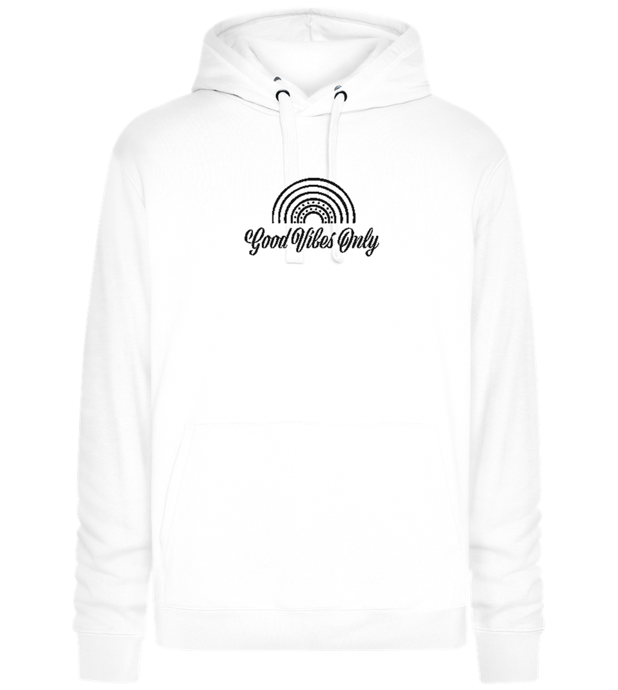 Good Vibes Only Rainbow Design - Premium unisex hoodie_WHITE_front