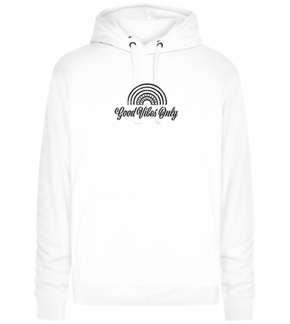 Good Vibes Only Rainbow Design - Premium unisex hoodie_WHITE_front