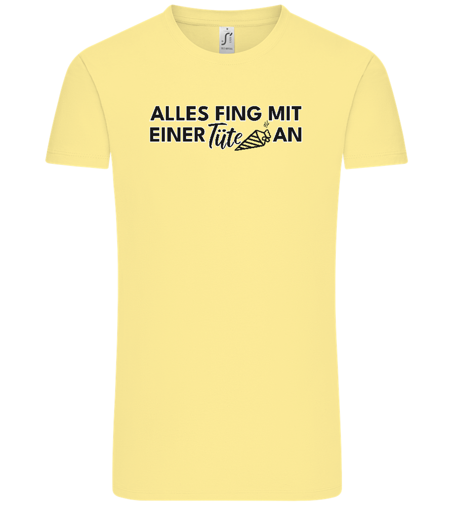 Alles Fing Mit Einer Tüte An Design - Comfort Unisex T-Shirt_AMARELO CLARO_front