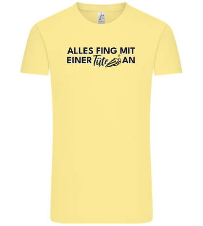 Alles Fing Mit Einer Tüte An Design - Comfort Unisex T-Shirt_AMARELO CLARO_front