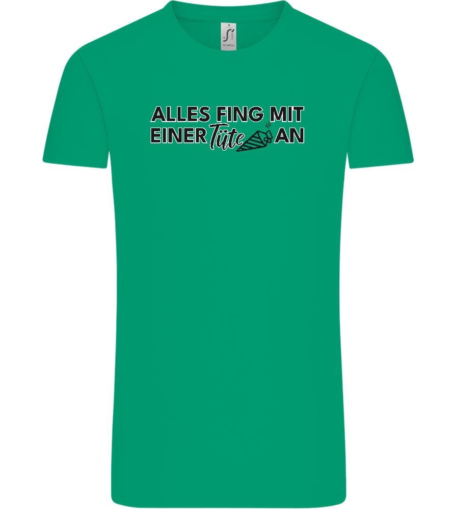 Alles Fing Mit Einer Tüte An Design - Comfort Unisex T-Shirt_SPRING GREEN_front