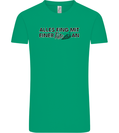 Alles Fing Mit Einer Tüte An Design - Comfort Unisex T-Shirt_SPRING GREEN_front