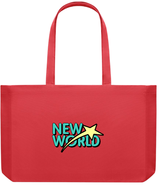 New World Design - Premium large recycled shopping tote bag_RED_front