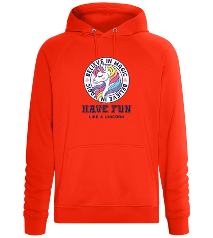 Believe in Magic Unicorn Design - Comfort unisex hoodie_BURNT ORANGE_front