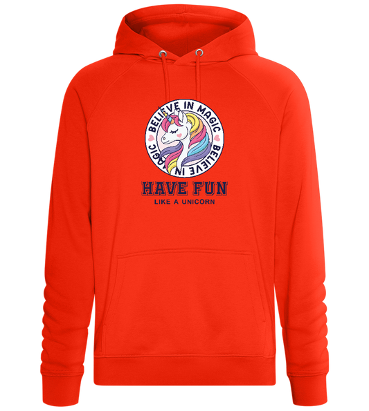 Believe in Magic Unicorn Design - Comfort unisex hoodie_BURNT ORANGE_front