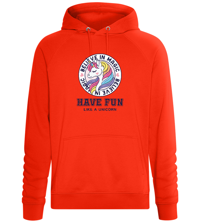 Believe in Magic Unicorn Design - Comfort unisex hoodie_BURNT ORANGE_front