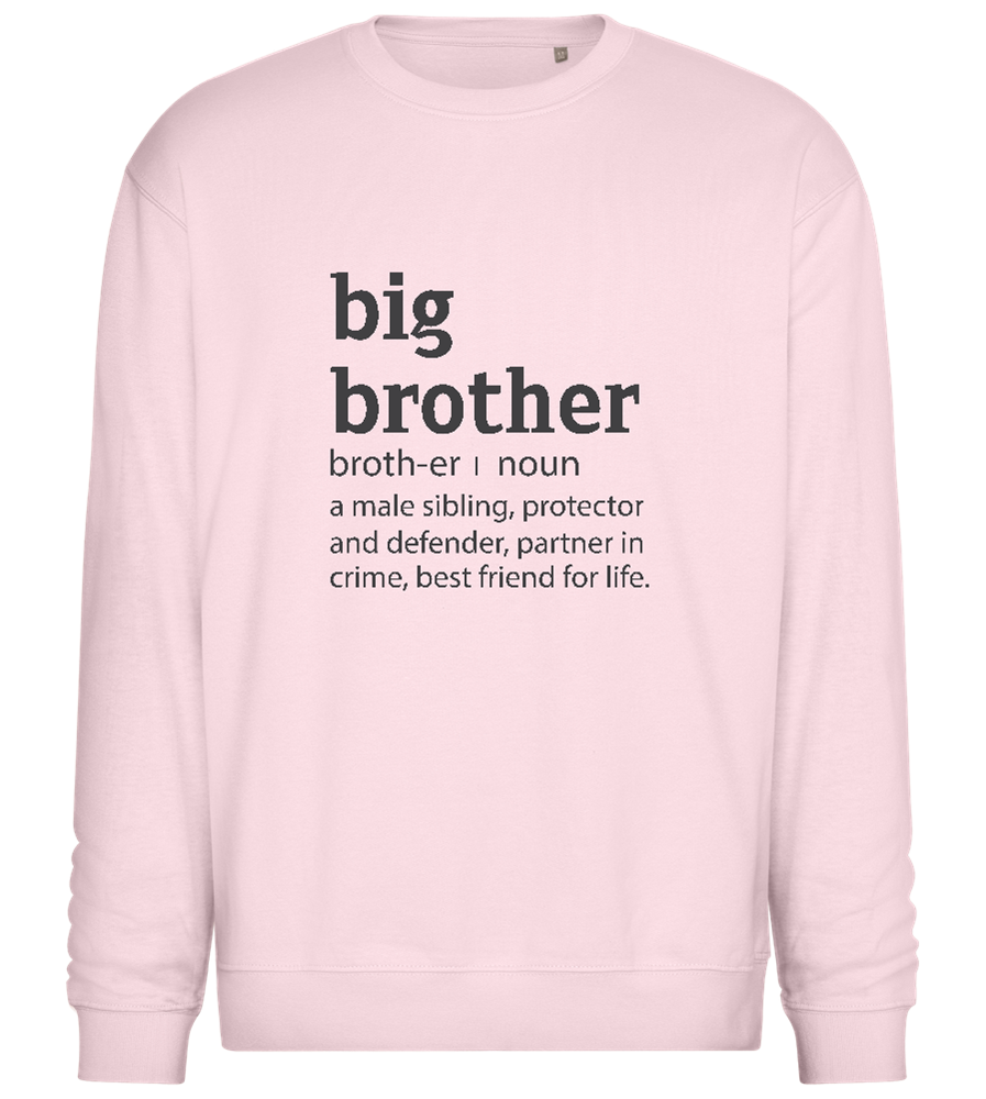 Big Brother Definition Design - Comfort Essential Unisex Sweater_LIGHT PEACH ROSE_front