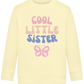 Cool Little Sister Butterfly Design - Comfort Kids Sweater_AMARELO CLARO_front