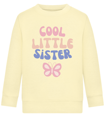 Cool Little Sister Butterfly Design - Comfort Kids Sweater_AMARELO CLARO_front