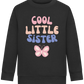 Cool Little Sister Butterfly Design - Comfort Kids Sweater_BLACK_front