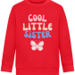 Cool Little Sister Butterfly Design - Comfort Kids Sweater_BRIGHT RED_front