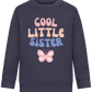 Cool Little Sister Butterfly Design - Comfort Kids Sweater_FRENCH NAVY_front