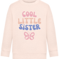 Cool Little Sister Butterfly Design - Comfort Kids Sweater_LIGHT PEACH ROSE_front